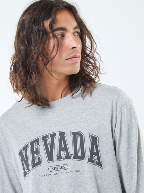 Completo pigiama lungo in jersey t-shirt + pantaloni - 2 pezzi - Kiabi