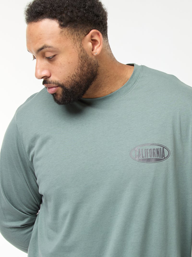Completo pigiama lungo in jersey t-shirt + pantaloni - 2 pezzi Verde - Kiabi