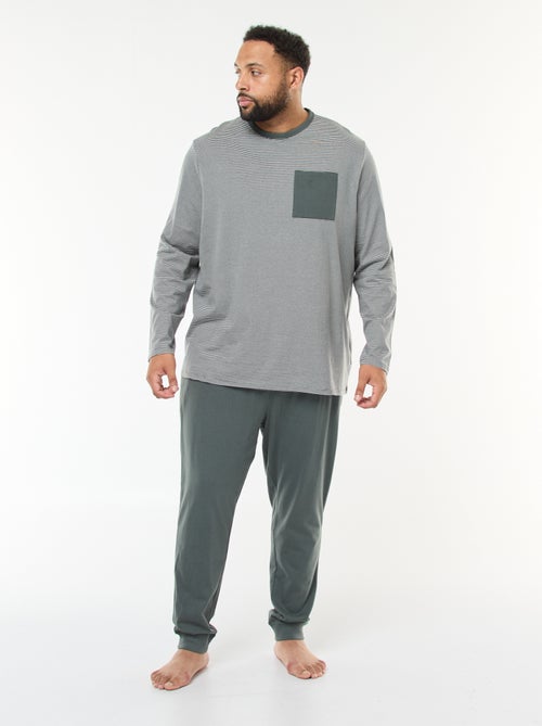 Completo pigiama lungo in jersey t-shirt + pantaloni - 2 pezzi - Kiabi