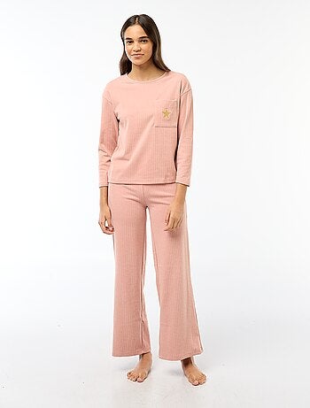 Pigiama lungo in maglia - Completo 2 pezzi