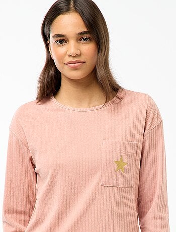 Pigiama lungo in maglia - Completo 2 pezzi