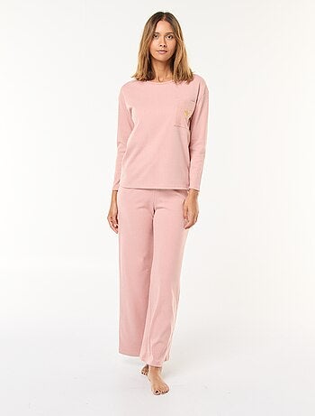 Completo pigiama lungo in maglia - 2 pezzi