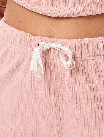 Completo pigiama lungo in maglia - 2 pezzi