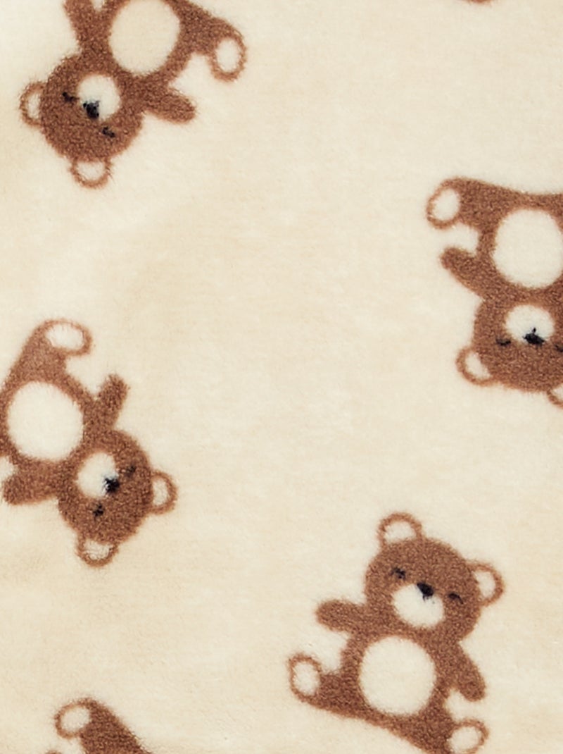 Completo pigiama lungo in pile - 2 pezzi Beige - Kiabi