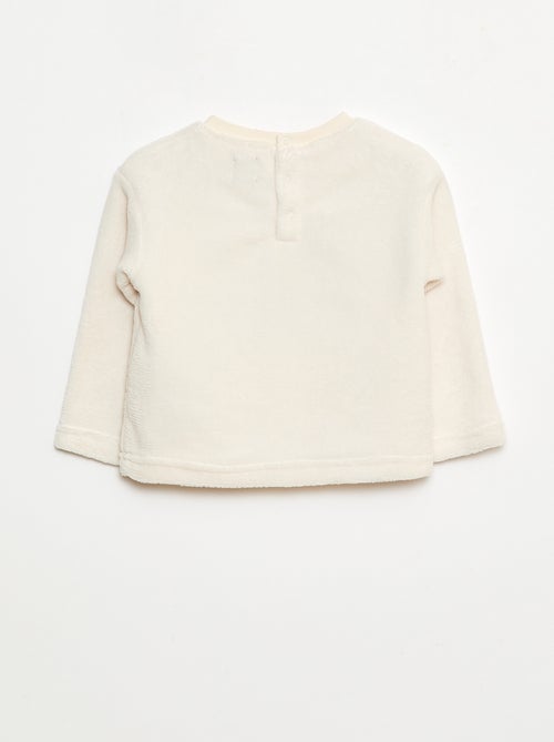 Completo pigiama lungo in pile - 2 pezzi - Kiabi