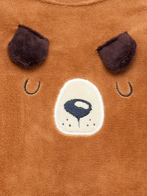 Completo pigiama lungo in pile - 2 pezzi - Kiabi