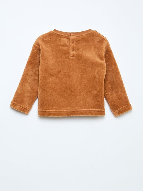 Completo pigiama lungo in pile - 2 pezzi - Kiabi