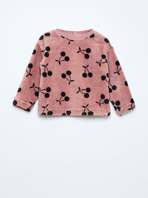 Completo pigiama lungo in pile - 2 pezzi - Kiabi