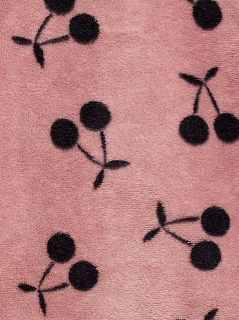 Completo pigiama lungo in pile - 2 pezzi Rosa - Kiabi