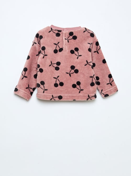 Completo pigiama lungo in pile - 2 pezzi - Kiabi