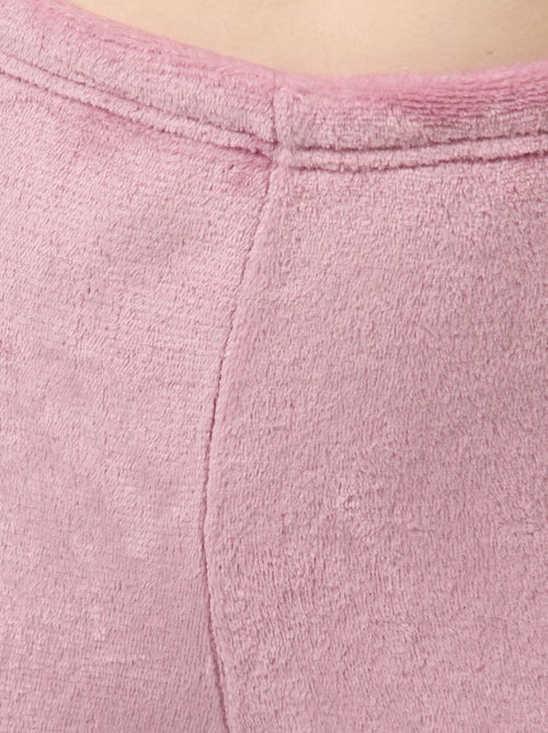 Completo pigiama lungo in pile - 2 pezzi - Kiabi