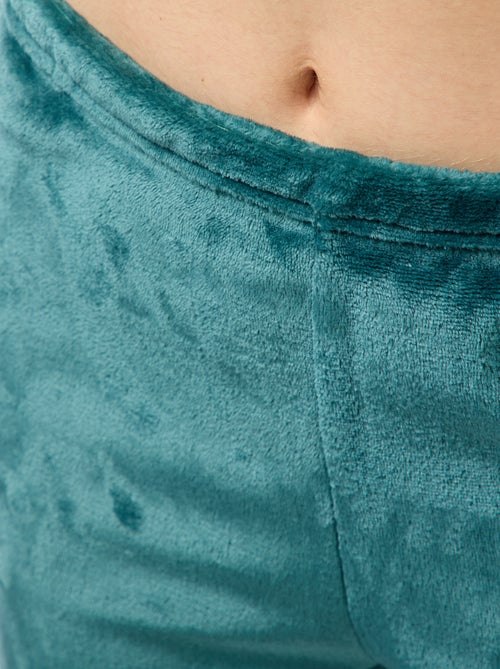 Completo pigiama lungo in pile - 2 pezzi - Kiabi