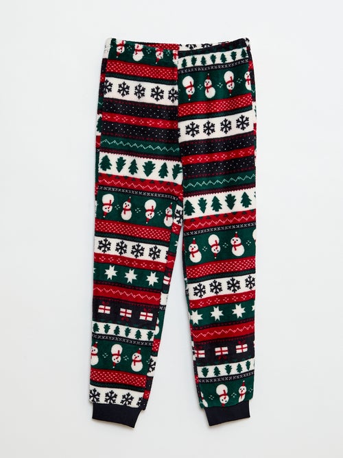 Completo pigiama lungo in pile 'Natale' - 2 pezzi - Kiabi