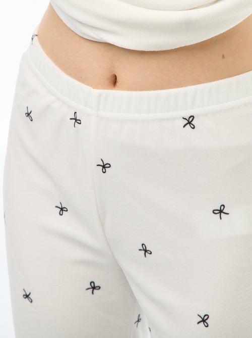 Completo pigiama lungo in pile t-shirt + pantaloni - 2 pezzi - Kiabi