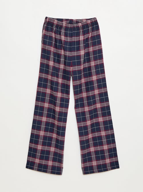 Completo pigiama lungo in pile t-shirt + pantaloni - 2 pezzi - Kiabi