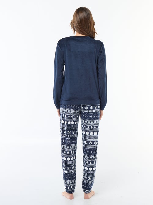 Completo pigiama lungo in velluto 'Pampan' 'Disney' - 2 pezzi - Kiabi