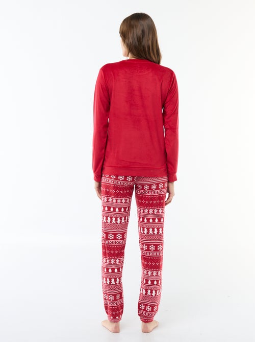 Completo pigiama lungo in velluto 'Pampan' 'Disney' - 2 pezzi - Kiabi