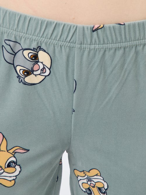 Completo pigiama lungo in velluto 'Pampan' 'Disney' - 2 pezzi - Kiabi