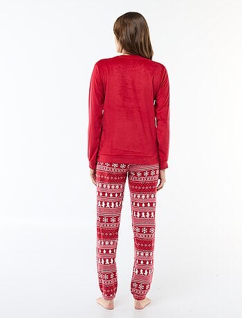 Completo pigiama lungo in velluto 'Stitch' 'Disney' - 2 pezzi