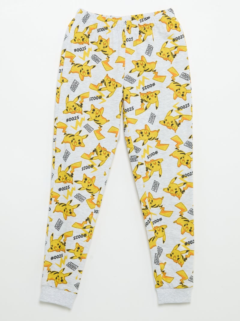 Completo pigiama lungo "Pikachu" "Pokémon" - 2 pezzi Grigio - Kiabi