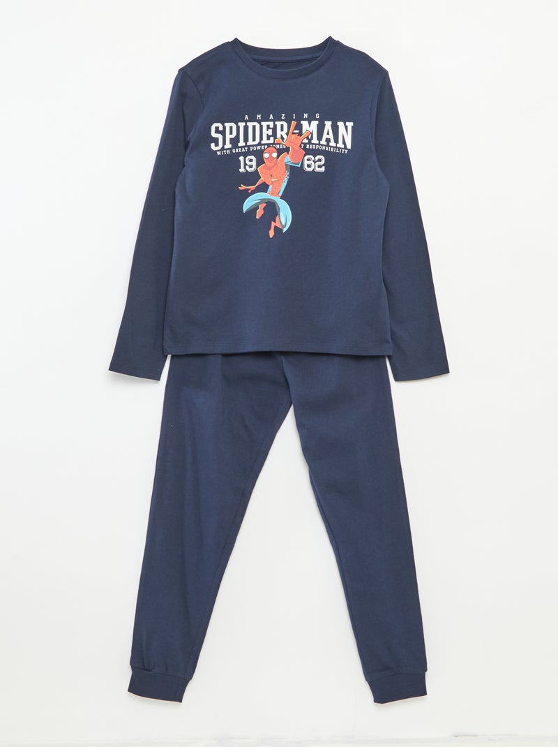 Completo pigiama lungo 'Spider-Man' 2 pezzi Blu - Kiabi