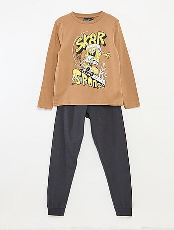 Completo pigiama lungo 'SpongeBob' t-shirt + pantaloni - 2 pezzi