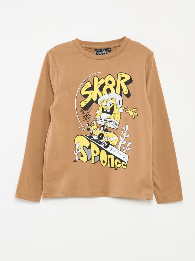 Completo pigiama lungo 'SpongeBob' t-shirt + pantaloni - 2 pezzi Blu - Kiabi