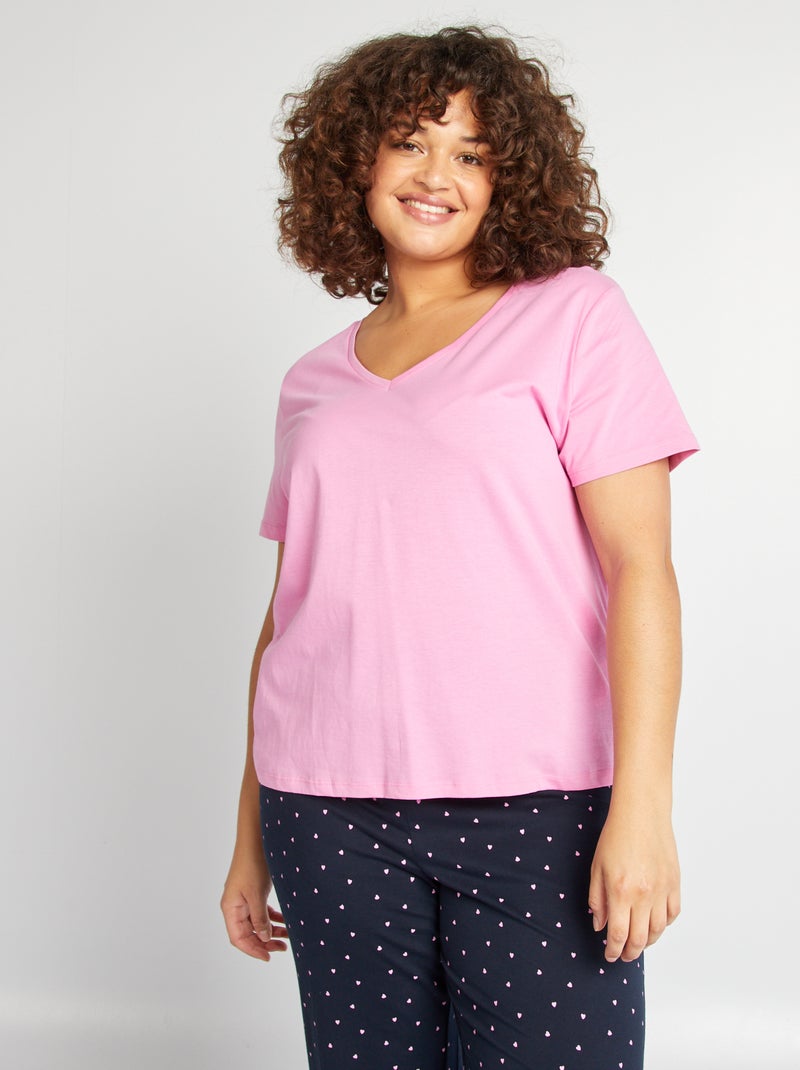 Completo pigiama lungo t-shirt + pantaloni - 2 pezzi BLU - Kiabi