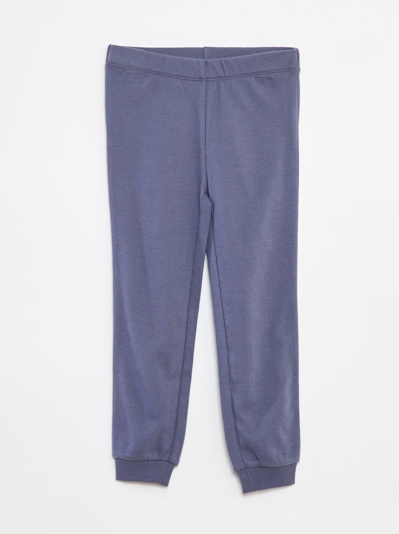 Completo pigiama lungo t-shirt + pantaloni - 2 pezzi Blu - Kiabi