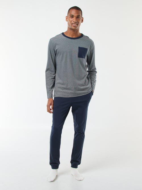 Completo pigiama lungo t-shirt + pantaloni - 2 pezzi - Kiabi