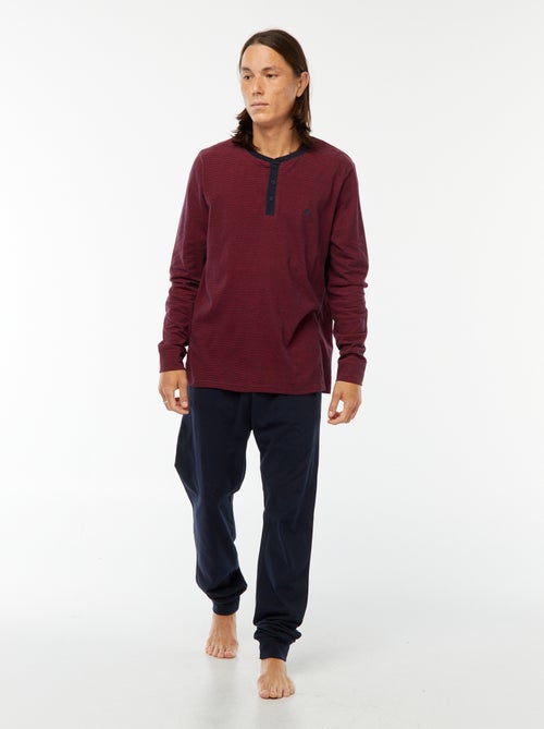 Completo pigiama lungo t-shirt + pantaloni - 2 pezzi - Kiabi