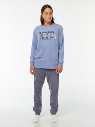 Completo pigiama lungo t-shirt + pantaloni - 2 pezzi
