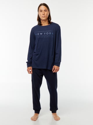 Completo pigiama lungo t-shirt + pantaloni - 2 pezzi