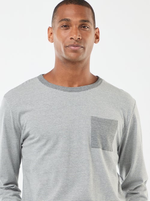 Completo pigiama lungo t-shirt + pantaloni - 2 pezzi - Kiabi