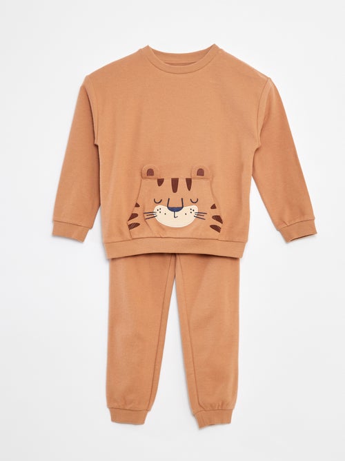 Completo pigiama lungo t-shirt + pantaloni - 2 pezzi - Kiabi