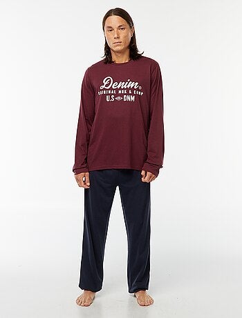 Completo pigiama lungo t-shirt + pantaloni - 2 pezzi