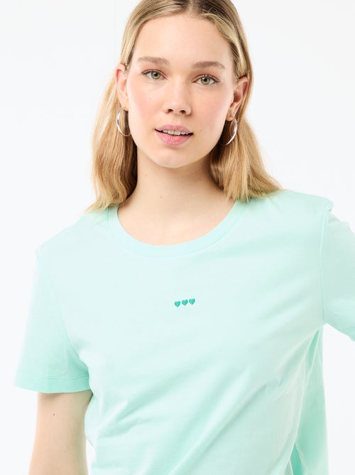 Completo pigiama lungo t-shirt + pantaloni a quadri - 2 pezzi - Kiabi