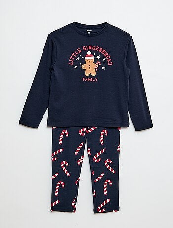 Completo pigiama lungo t-shirt + pantaloni 'Natale' - 2 pezzi
