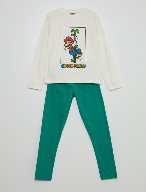 Completo pigiama lungo t-shirt + pantaloni 'Super Mario' 'Nintendo' - 2 pezzi - Kiabi