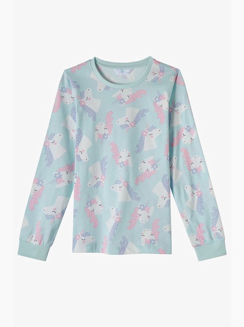 Completo pigiama magical repeat da bambina in cotone a maniche lunghe penti - Kiabi Completo pigiama magical repeat da bambina in cotone a maniche lunghe penti - Kiabi