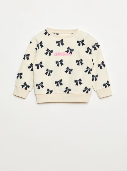 Completo pigiama maglia e pantaloni in pile - Kiabi