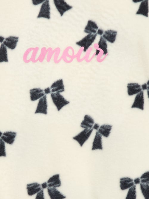 Completo pigiama maglia e pantaloni in pile - Kiabi