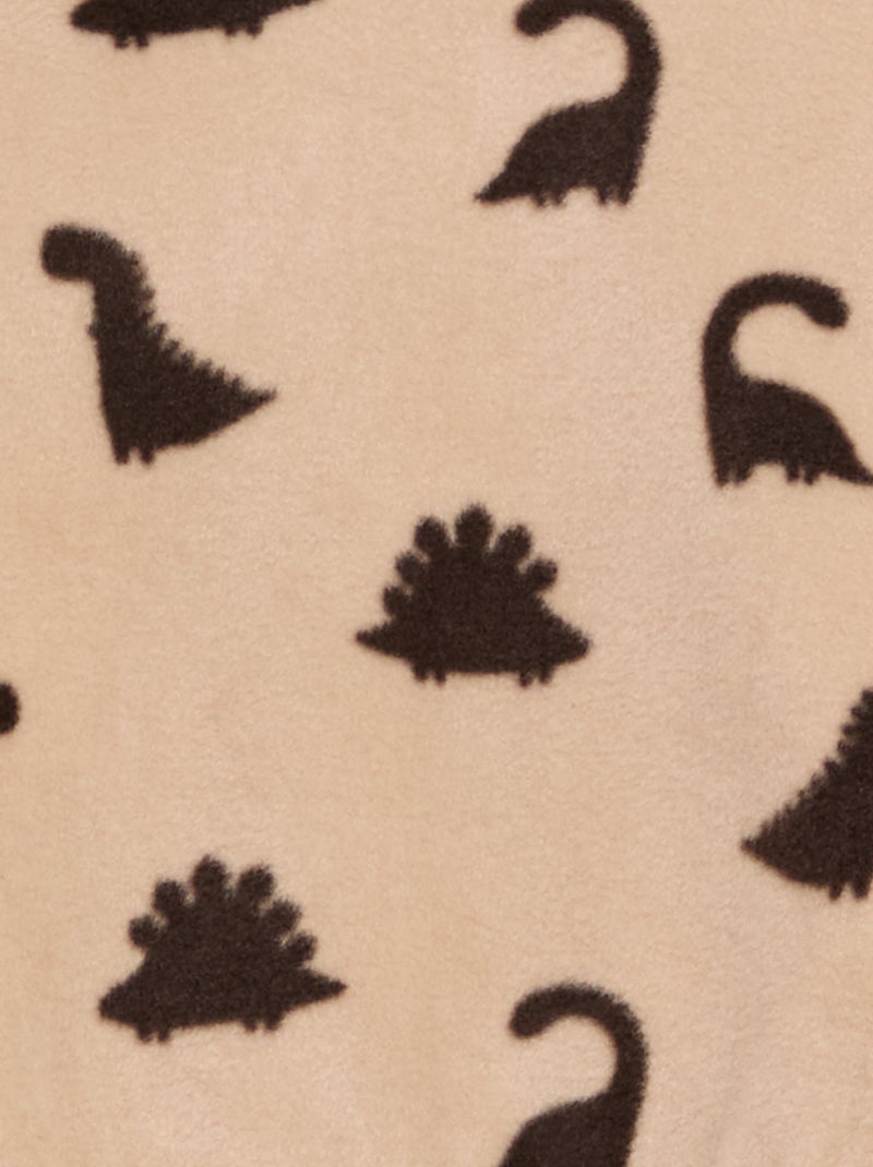 Completo pigiama maglia + pantaloni in pile Beige - Kiabi