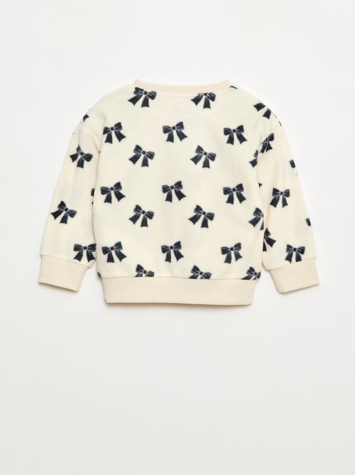 Completo pigiama maglia + pantaloni in pile - Kiabi