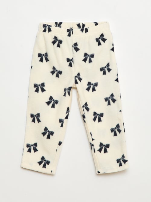 Completo pigiama maglia + pantaloni in pile - Kiabi