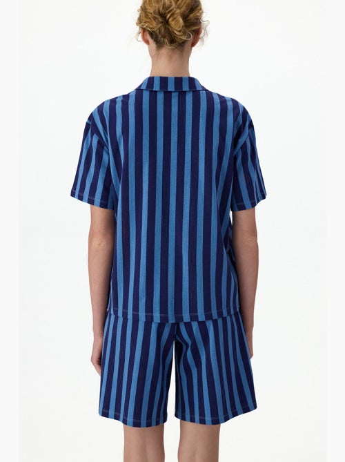 Completo pigiama midnight a righe con camicia a maniche corte e short penti - Kiabi Completo pigiama midnight a righe con camicia a maniche corte e short penti - Kiabi