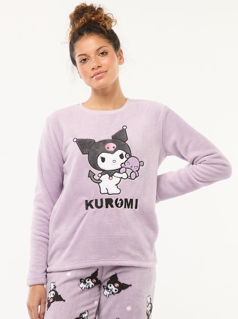 Completo pigiama morbido 'Kuromi' Viola - Kiabi