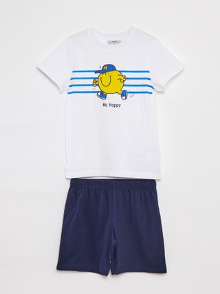 Completo pigiama 'Mr. Happy' shorts + t-shirt - 2 pezzi