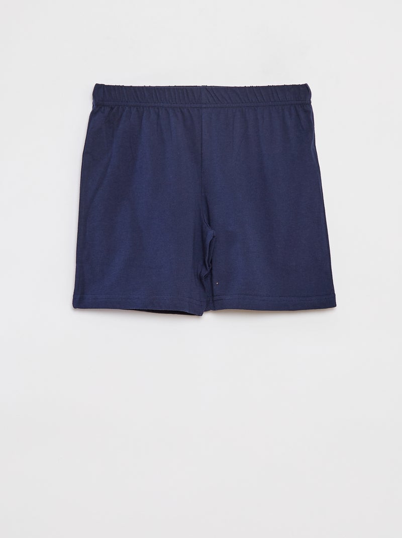 Completo pigiama 'Mr. Happy' shorts + t-shirt - 2 pezzi BLU - Kiabi