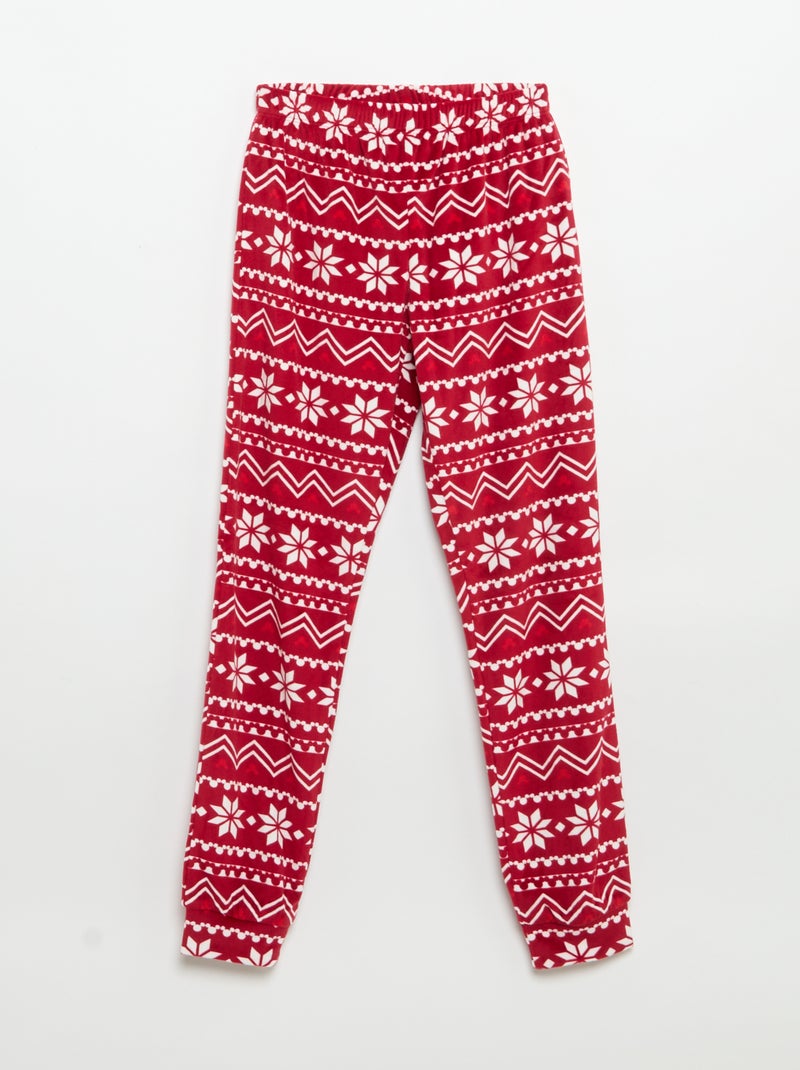 Completo pigiama 'Natale' 'Disney' in velluto Rosso - Kiabi